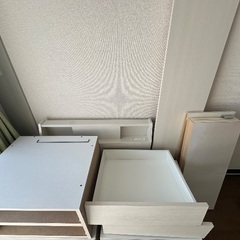 シングルベッド ホワイトウッドの画像