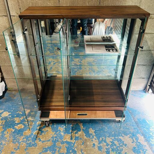 【3/31販売済KH】ガラスショーケース 約W97×H101×D31cm 北E1