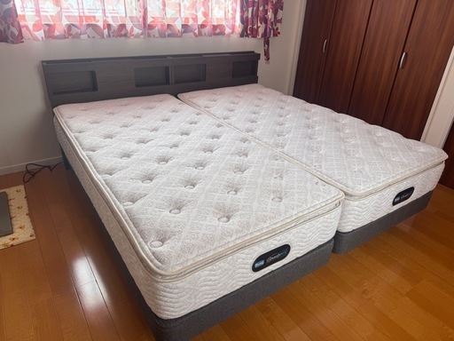 予約確認品　美品シモンズシングルベッド2組