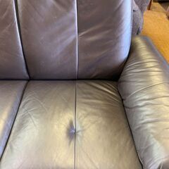 【FU2213】★2Pソファー 茶 家具 2人用 家具 堺市 深井 【ジャングルジャングル深井店】の画像