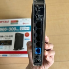 11ac 2×2対応Wi-Fiルーター エアステーション WSR-1166DHP3-BK （ブラック）バッファロー　Wi-Fiルーターの画像