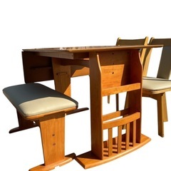 伸縮性 ダイニング テーブル ダイニングテーブルセット できるだけ早く引き取りの方‼︎の画像