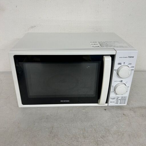 【IRIS OHYAMA】アイリスオーヤマ 電子レンジ KMG-T177-6-W 2020年製 単機能レンジ 動作確認済 ホワイト ターンテーブル 中古家電 Y1163