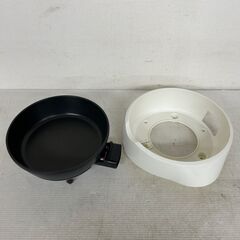 【パンパシフィック】電気グリル鍋 JSTN-EG18-WH 1200W ヘルツフリー PSEマーク 動作確認済 美品 卓上タイプ ホットプレート Y1164の画像