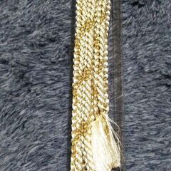 帯締め（高貴な白×金）の画像