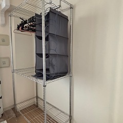 スチールラック+衣類収納小物