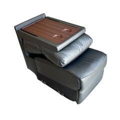 【展示品・アウトレット】関家具 3人掛け電動ソファ ラッフル ブラックの画像