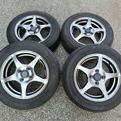 【最終値下げ！】タイヤ　ホイールセット　165/70R14　5....