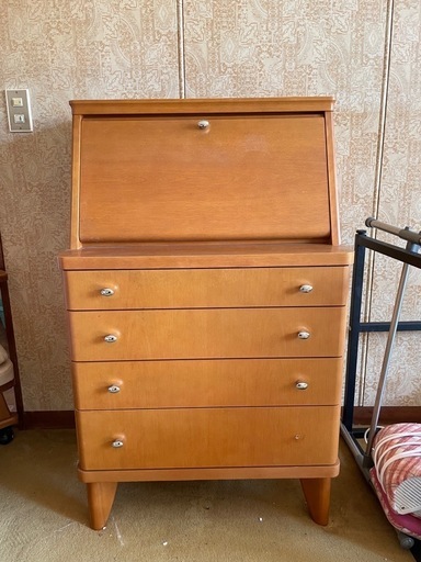 レトロ家具　机になる棚