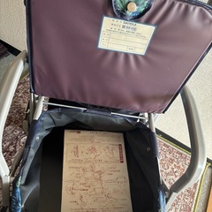 シニアカートSANSUI花柄座れるカート折りたたみ可能ブレーキ付き　の画像