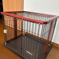 ペットゲージ　屋根付き　木製の画像
