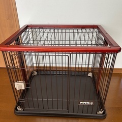 ペットゲージ　屋根付き　木製の画像