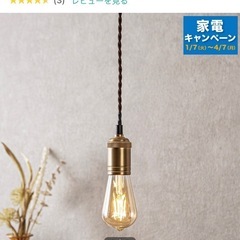 1灯ペンダントソケット　本体2個、電球4個
