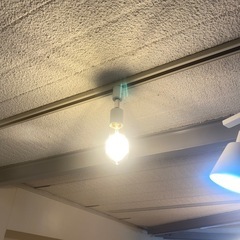照明レール取り付け4個、電球7個