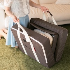 【美品】持ち運びベビーベッドセット（farska コンパクトベッド FITセット/ブラウン）の画像