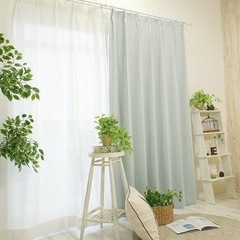 【1級遮光・遮熱・防炎カーテン】クラウドグレー 幅184cm x 丈190cmの画像