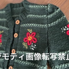 昭和レトロ　１９８０年代　アンティーク　ニット　カーディガンの画像