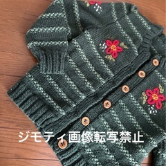 昭和レトロ　１９８０年代　アンティーク　ニット　カーディガンの画像