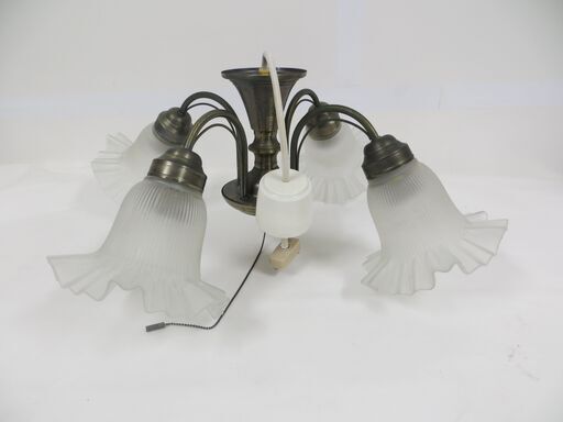 TAKIZUMI タキズミ 4灯 洋風 天井照明 シャンデリア プルスイッチ式 TIP-6450 1998年製 電球無し