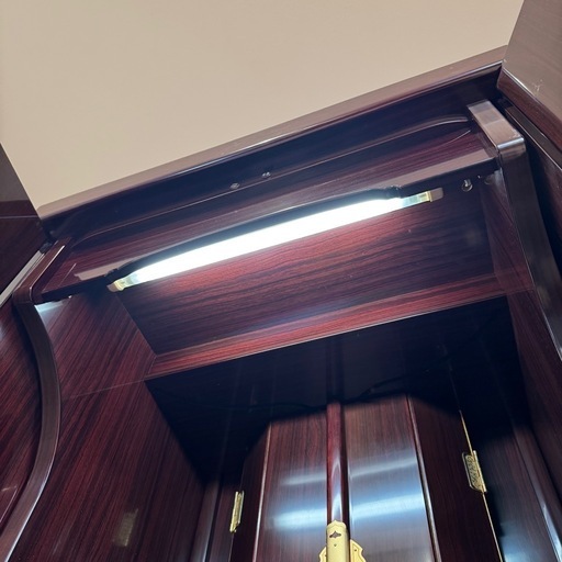 【展示未使用品‼️】高級♪ 電動式厨子扉 照明付き 紫檀調仏壇 コンセント付き♪