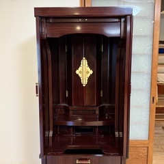 【展示未使用品‼️】高級♪ 電動式厨子扉 照明付き 紫檀調仏壇 コンセント付き♪の画像