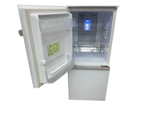 17718 美品 SHARP 137L 2ドア ノンフロン冷凍冷蔵庫 プラズマクラスター つけかえどっちもドア 耐熱 SJ-GD14E-W 2019製 動作確認済