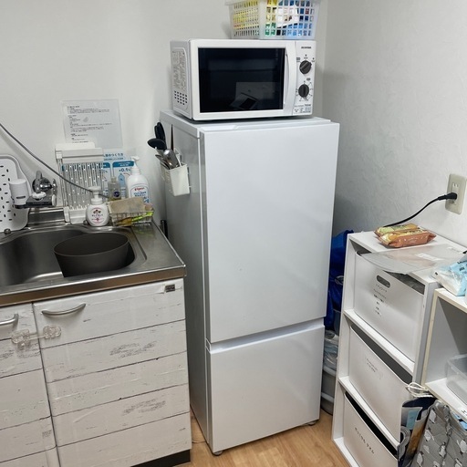 冷蔵庫と電子レンジセット