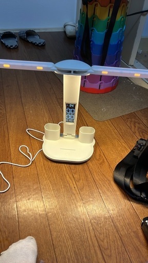 USB充電式LEDデスクランプ、眼の疲れ軽減、折りたたみ式、タイマー付き、寝室用