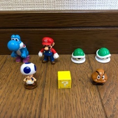スーパーマリオブラザーズ  マスコット 　ミニチュア  7点まとめ売り（ケース付き）の画像