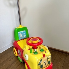 【お譲りします】押し手付き乗用 ワンワンとうーたん らくらくキャスター