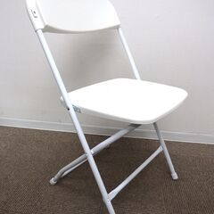 新札幌◆無印良品 スチールパイプ折りたたみチェア ホワイト系◆幅...