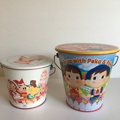 ペコちゃんバケツ缶２個セット