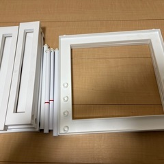 洗面台下収納　伸縮フリーラック　白の画像