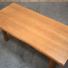 ≪zyt2036ジ≫ CONDE HOUSE/カンディハウス 大型ダイニングテーブル 幅180cm 脚コラム型/カラム 接ぎ板 オーク/ナラ? 殴り加工/耳付? 中古家具/宮城県仙台市 70312-18の画像
