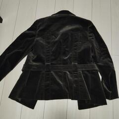 レディース　組曲　ジャケット　ベロア調　ごげ茶色　サイズ5　の画像