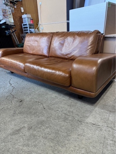 C2223　　　ソファー　ソファ　3人がけソファー　レザーソファー　レザーソファ　アクタス　five by five 本革