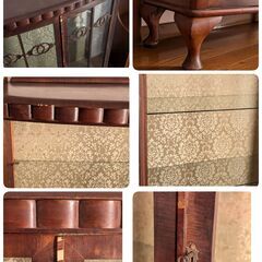 アンティーク家具　キャビネット　英国製　TURNIDGE（ターニッジ）製　アールデコの画像