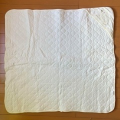 おくるみ　アフガン　赤ちゃん　ブランケット　ホワイト　ひよこ　綿100% 新生児の画像