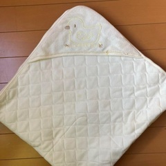 おくるみ　アフガン　赤ちゃん　ブランケット　ホワイト　ひよこ　綿100% 新生児の画像