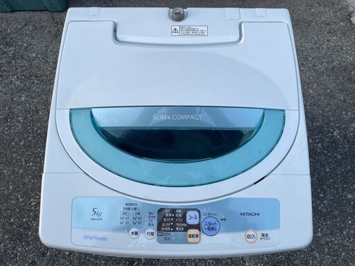 ★動作〇★ 洗濯機 日立 NW-5HR 5kg 2009年製 Hitachi 5.0kg 全自動電気洗濯機