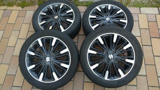 スズキ スペーシアカスタム MK53S 純正15インチアルミホイール＋