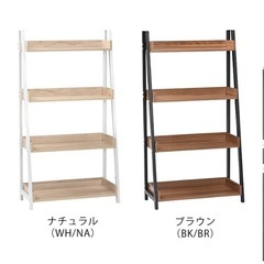 4段ラック　棚　本棚　　ホワイトの画像