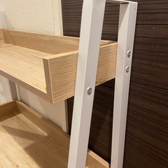 4段ラック　棚　本棚　　ホワイトの画像