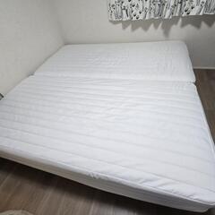 無印良品　脚付きマットレス　シングル×2