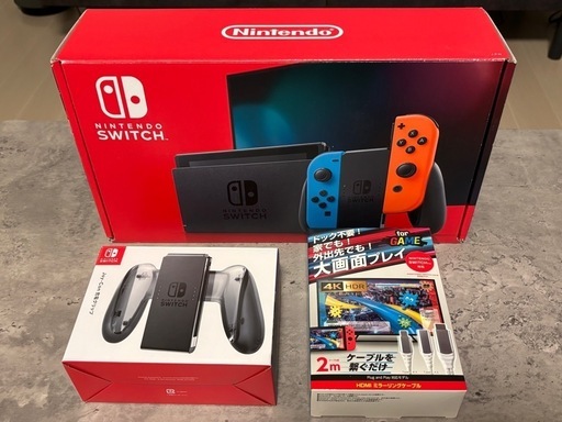 Nintendo Switch本体＋microSD＋ミラーリングケーブル