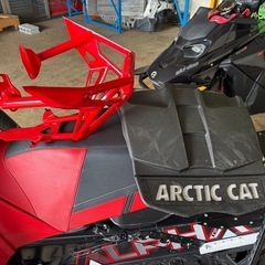 値下可！2021　Arctic cat M8000 ハードコア　セル付　ODO1300km 強化バンパー付！　スノーモービル　アルファワンの画像