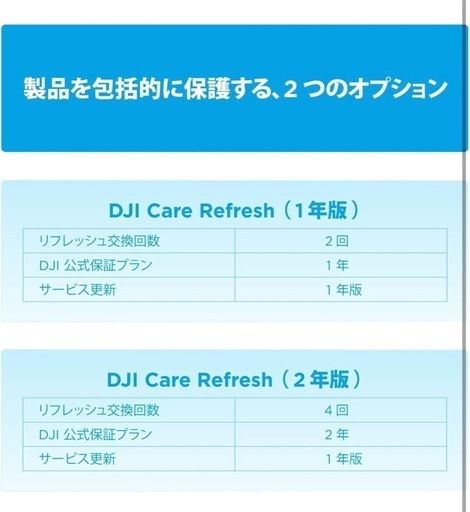DJI Care Refresh Osmo Pocket 3 2年版
