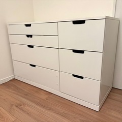 IKEA ノールドリ チェスト 引き出し7 ホワイト120x76cm
