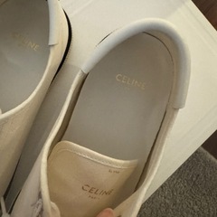 CELINE ローカットスニーカー WHT キャンバス LK1210 24㎝　 スニーカー　セリーヌ　 靴 ホワイトの画像
