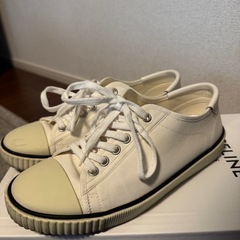 CELINE ローカットスニーカー WHT キャンバス LK12...
